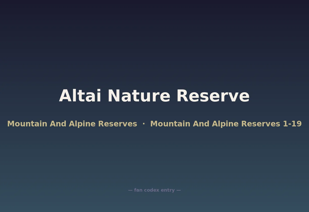 Altai Nature Reserve