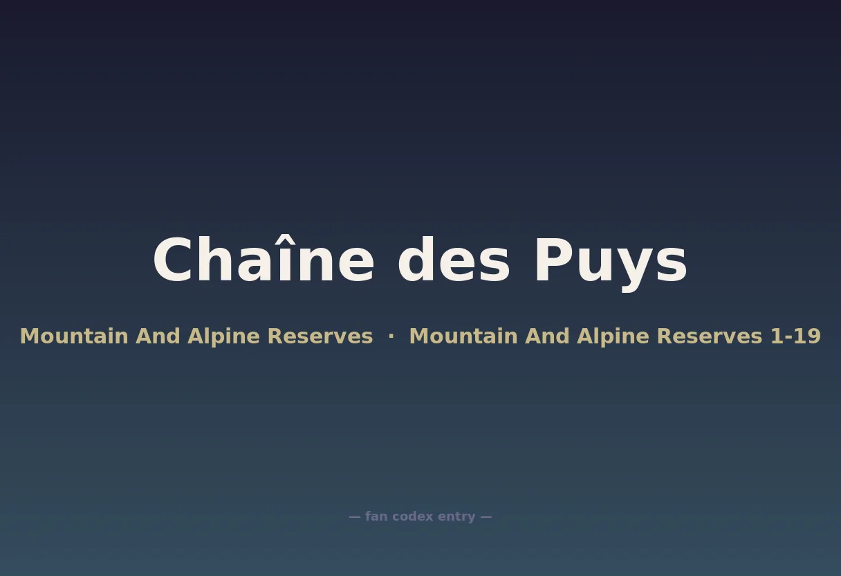 Chaîne des Puys