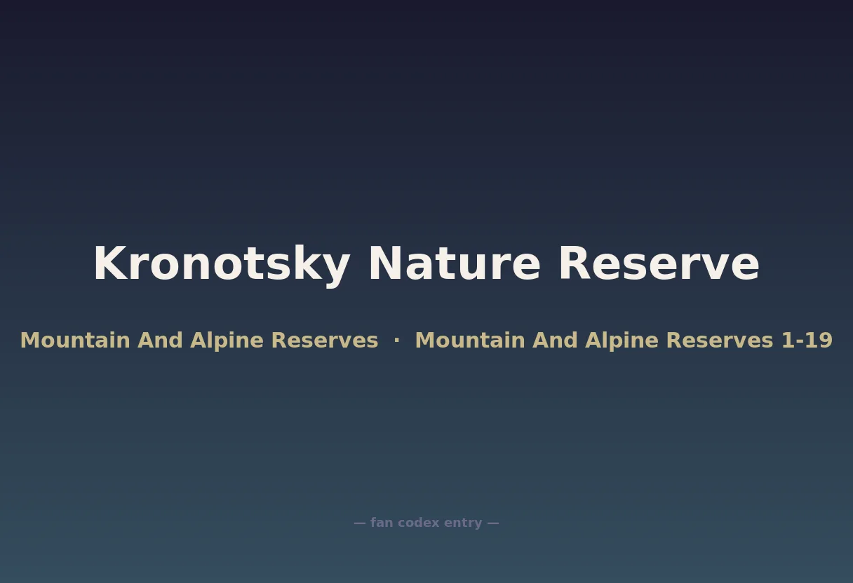 Kronotsky Nature Reserve