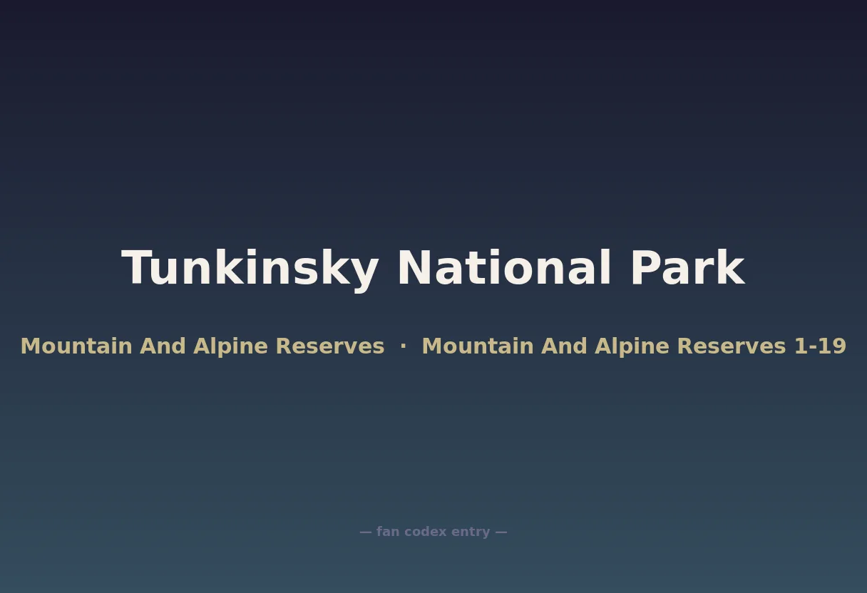 Tunkinsky National Park
